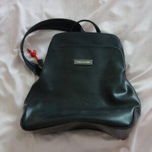 Jaguar Vintage Black Faux Leather Mini Backpack